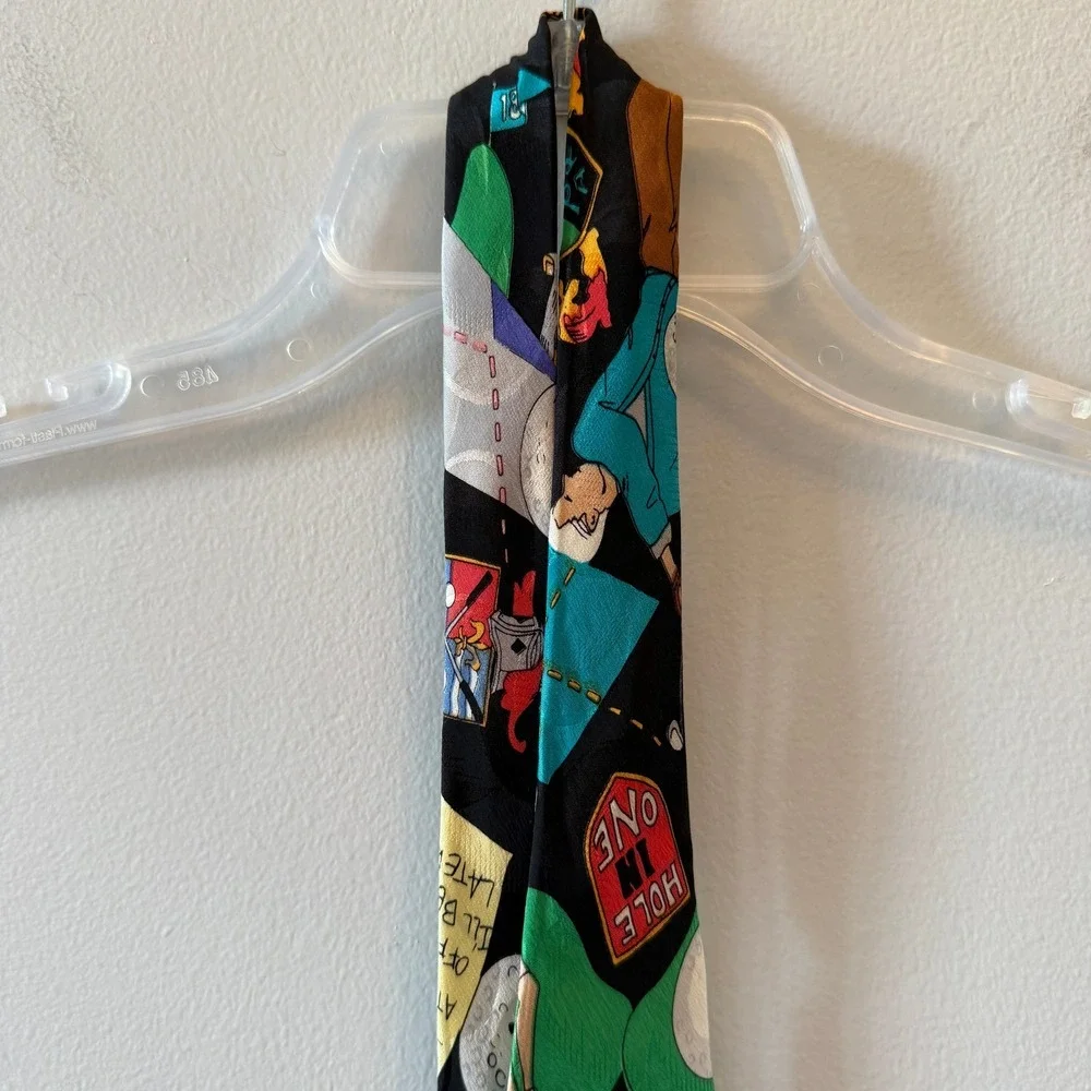 ⛳️ Nicole Miller 90s 100% Silk Golf Tie ⛳️